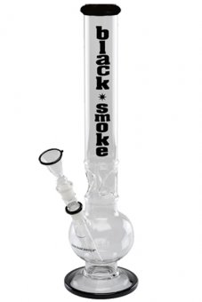 Glasbong Black Smoke, 50mm Ø, 44cm, Ice, 18.8er Stecksystem 