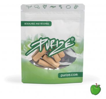 PURIZE® wooden mouthpieces XTRA Slim Size 5 piece bag, APPLE 