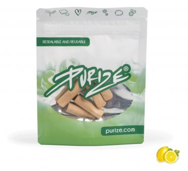 PURIZE® wooden mouthpieces XTRA Slim Size 5 piece bag, LEMON 