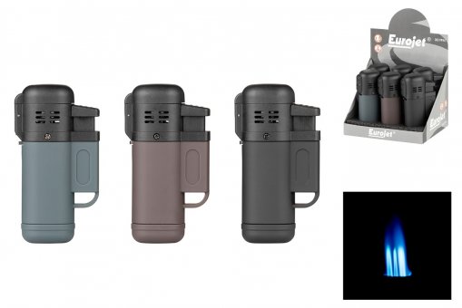 Eurojet lighter, pack of 6 with 3 different colors 