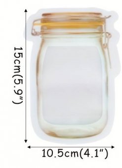 Mylarbeutel, JAR Shape, 150ml, VE25 
