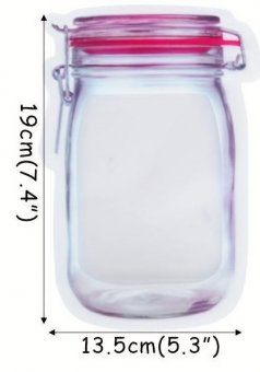 Mylarbeutel, JAR Shape, 500ml, VE25 