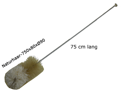 Reinigungsbürste, 70 cm lang, Wollschopf, 9 cm Ø  
