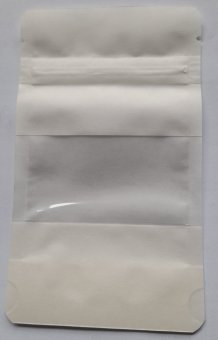 White kraft paper bag, 140 x 85 mm, with window, 100 pcs. 