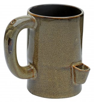 Keramik Tasse, 13cm, Wasserpfeife 