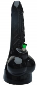 Schwarzer Penis, Keramik-Wasserpfeife, 27cm 