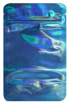 Mylarbeutel 140 x 85 mm, VE50, BLUE HOLOGRAPHIC 