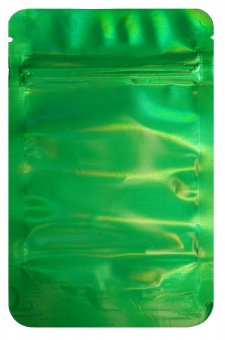 Mylarbeutel 140 x 85 mm, VE50, DARK GREEN HOLOGRAPHIC 
