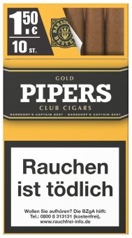 PIPERS Club Cigars GOLD, Packung mit 10 Stück 