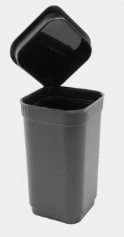 Pop-Top Squeeze Dose, eckig, 65mm, 1 Stück, Black 