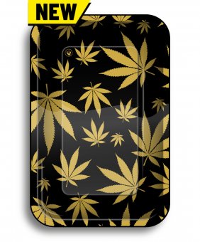 Metal Rolling Tray Small, LEAVES GOLD, 1 piece  