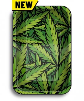 Metal Rolling Tray Small, LEAVES #33 GREEN, 1 piece  