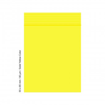 Polybag 5.5 x 6.5cm, 90my, YELLOW COLOR, 500 Pcs. 