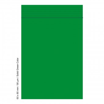 Polybag 6 x 8cm, 90my, GREEN COLOR, 500 Pcs. 