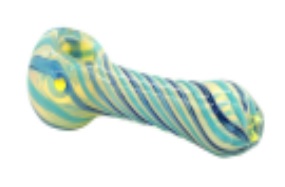 Glas Handpfeife, SPIRAL HAND PIPE, 10 cm 