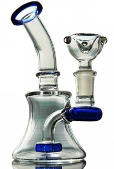 Wasserpfeife Inside Drum/ Dab Rig, 15cm, blue 