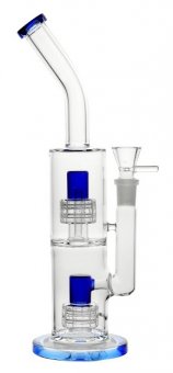 Blue Bong, Double Shower Percolator Bong, 30cm 