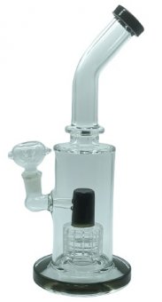 Black Single Shower Percolator Bong, 25cm 