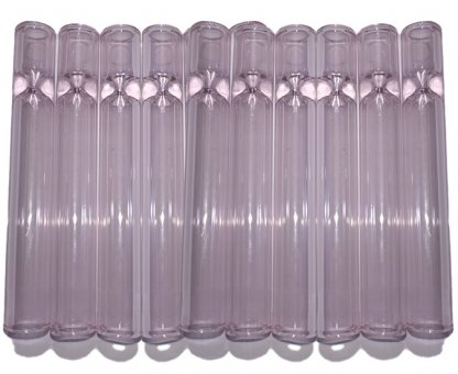 Glas One-hitter, PINK, cigarette pipe solid, 9cm, VE10 