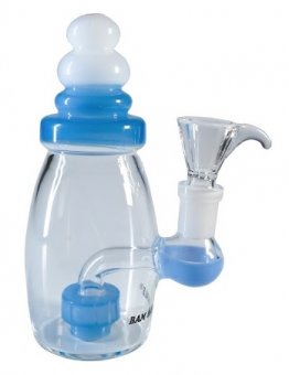 Cute Blue Baby Bottle Bong, 15cm 