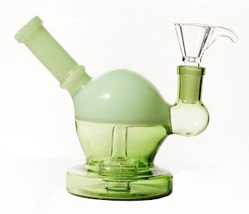 Green Mini Sphere Bong, 15cm 