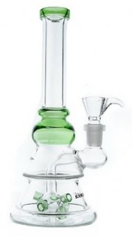 Green Waterpipe with Unique Shower, 20cm 