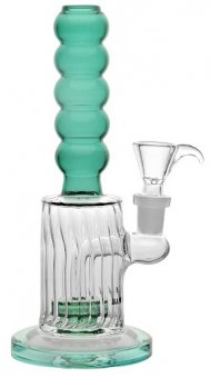 Teal Green Cut Bong with Bubble Gripr, 20cm 