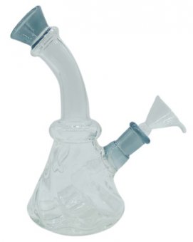 Glass bong with handbeaten Design, 15cm 