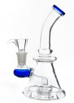 Blue Conical Waterpipe, 15cm 