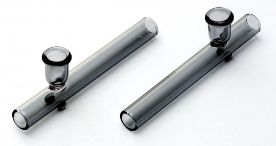 Glass Kawumm, TEAL BLACK Shotgun Pipe, 9mm Ø, 15cm 