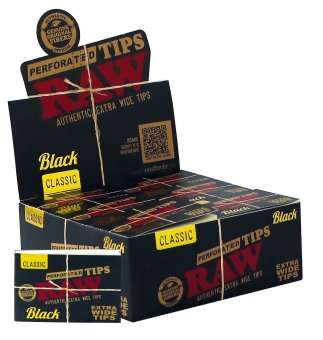 RAW Black Tips Xtra Wide, 4 x 6cm, perforiert 