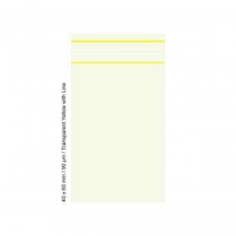 Poly.-Bag 4.0cm x 6.0cm-Thick-90my 500 Pcs. TRANSPARENT YELLOW 
