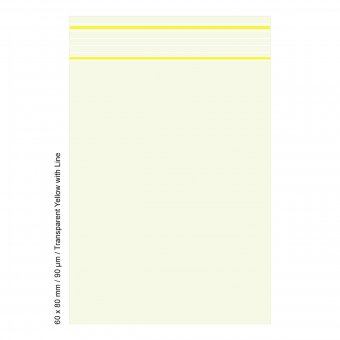 Polybag 6 x 8cm, 90my, TRANSPARENT YELLOW, 500 Pcs. 