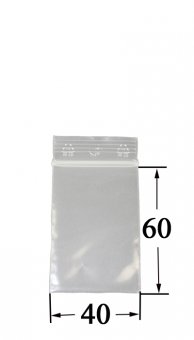 Druckverschlussbeutel 4 mal 6 cm, 50 µ, VE100 