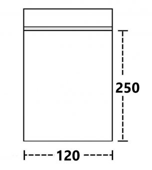 Druckverschlussbeutel  12 mal 25 cm, 50 µ, VE100 