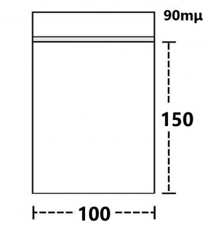 Druckverschlussbeutel  10 mal 15 cm, DICK 90my, VE100 