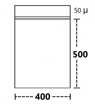 Druckverschlussbeutel  40 mal 50 cm, 50 µ, VE100 