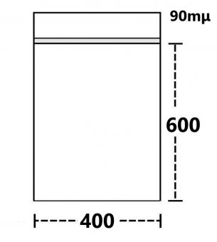 Druckverschlussbeutel  40 mal 60 cm, DICK 90 µ, VE100 