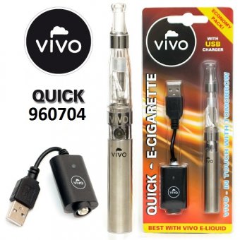 VIVO E-Zigarette Quick silver 650mAh/USB Ladegerät 