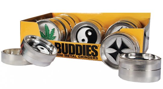 Grinder Mini Metal Buddies, 40mmØ, 2-teilig, 12er BOX 