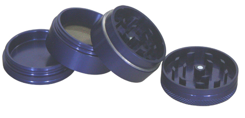 Alu-Grinder-4cm-4 Part-Blau 