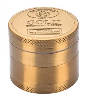 Metall-Grinder, GOLD, 40mmØ, 4-teilig 