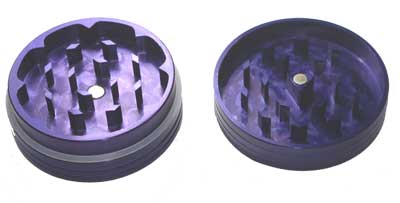 Alu-Grinder-5cm-2 Part-blau 