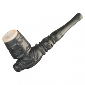 Wooden Pipe Soapstone Use-16cm 