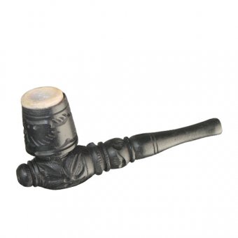 Wooden Pipe Soapstone Use-9cm 