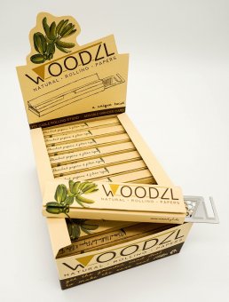 WOODZL king size slim papers with tips + tray + grinder compartment 