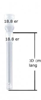 GLAS-Kupplung mit Diffusor, 18.8er Schliff, 10 cm lang 