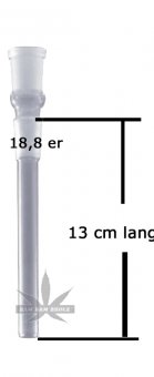 GLAS-Kupplung, 18.8er Schliff, 13cm 