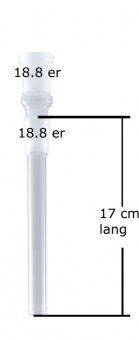 GLAS-Kupplung, 18.8er Schliff, 17cm 