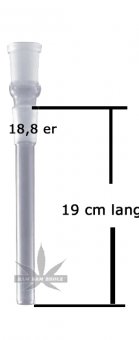 GLAS-Kupplung, 18.8er Schliff, 19cm 
